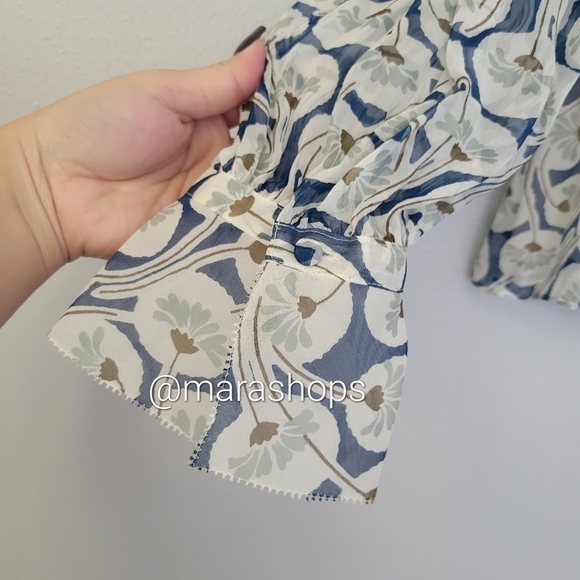 Rebecca Taylor Deco Fleur Silk Blouse - Picture 5 of 8